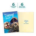 Load image into Gallery viewer, The cover and inside of Tree-Free’s Otterly Amazing card, along with the following text: “6 greeting cards, 6 matching envelopes”