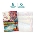 Load image into Gallery viewer, The cover and inside of Tree-Free’s Halfway There card, along with the following text: “6 greeting cards, 6 matching envelopes”