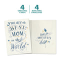 Load image into Gallery viewer, The cover and inside of Tree-Free’s Best in the World card, along with the following text: “4 greeting cards, 4 matching envelopes”