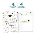 Load image into Gallery viewer, The cover and inside of Tree-Free’s Super Proud card, along with the following text: “4 greeting cards, 4 matching envelopes”