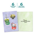 Load image into Gallery viewer, The cover and inside of Tree-Free’s Soothing Wellness Wishes card, along with the following text: “6 greeting cards, 6 matching envelopes”