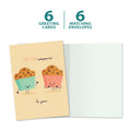 Load image into Gallery viewer, The cover and inside of Tree-Free’s Muffin Compares To You card, along with the following text: “6 greeting cards, 6 matching envelopes”