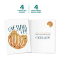 Load image into Gallery viewer, The cover and inside of Tree-Free’s One Smart Cookie card, along with the following text: “4 greeting cards, 4 matching envelopes”
