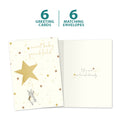 Load image into Gallery viewer, The cover and inside of Tree-Free’s Sweet Baby Grandchild card, along with the following text: “6 greeting cards, 6 matching envelopes”