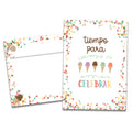 Load image into Gallery viewer, The cover of Tree-Free's Cumpleanos Ice Cream card, along with its matching envelope.
