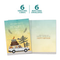 Load image into Gallery viewer, The cover and inside of Tree-Free’s My Favorite Memories card, along with the following text: “6 greeting cards, 6 matching envelopes”