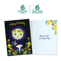 Load image into Gallery viewer, The cover and inside of Tree-Free’s Light Love Spirit card, along with the following text: “6 greeting cards, 6 matching envelopes”