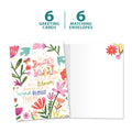 Load image into Gallery viewer, The cover and inside of Tree-Free’s The Beauty of Wildflowers card, along with the following text: “6 greeting cards, 6 matching envelopes”