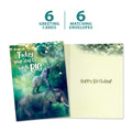Load image into Gallery viewer, The cover and inside of Tree-Free’s Wish Big card, along with the following text: “6 greeting cards, 6 matching envelopes”
