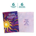 Load image into Gallery viewer, The cover and inside of Tree-Free’s Another Glorious Trip card, along with the following text: “6 greeting cards, 6 matching envelopes”