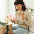 Load image into Gallery viewer, Lifestyle image(s) featuring Tree-Free’s Comfort Joy Snowman card