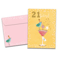 Load image into Gallery viewer, The cover of Tree-Free's Savoring 21 card, along with its matching envelope.