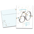 Load image into Gallery viewer, The cover of Tree-Free's Fabulous 50 card, along with its matching envelope.
