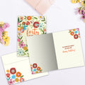 Load image into Gallery viewer, The inside of Tree-Free’s 40 is the New 30 card, with the cover and envelope in the background.