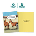 Load image into Gallery viewer, The cover and inside of Tree-Free’s Hip Replacement card, along with the following text: “6 greeting cards, 6 matching envelopes”