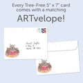 Load image into Gallery viewer, The envelope for Tree-Free’s The Best Grandma card, along with the following text: “Every Tree-Free 5x7 card comes with a matching ARTvelope!”