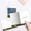 Load image into Gallery viewer, The inside of Tree-Free’s Relax Today card, with the cover and envelope in the background.