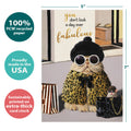 Load image into Gallery viewer, The cover of Tree-Free’s A Day Over Fabulous card with lines demonstrating its 5x7 dimensions, along with the following text: “100% PCW recycled paper, proudly made in the USA, sustainably printed on extra-thick card stock”