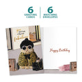 Load image into Gallery viewer, The cover and inside of Tree-Free’s A Day Over Fabulous card, along with the following text: “6 greeting cards, 6 matching envelopes”