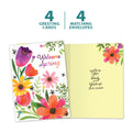 Load image into Gallery viewer, The cover and inside of Tree-Free’s Beauty and Blessings card, along with the following text: “4 greeting cards, 4 matching envelopes”