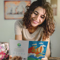 Load image into Gallery viewer, Lifestyle image(s) featuring Tree-Free’s Next Leg 50 card
