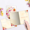 Load image into Gallery viewer, The inside of Tree-Free’s Friendship Wish card, with the cover and envelope in the background.