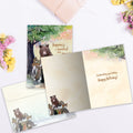 Load image into Gallery viewer, The inside of Tree-Free’s Sweetest When Shared card, with the cover and envelope in the background.