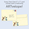Load image into Gallery viewer, The envelope for Tree-Free’s Drink to That card, along with the following text: “Every Tree-Free 5x7 card comes with a matching ARTvelope!”