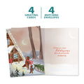 Load image into Gallery viewer, The cover and inside of Tree-Free’s Unforgettable Bears card, along with the following text: “4 greeting cards, 4 matching envelopes”