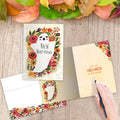 Load image into Gallery viewer, The inside of Tree-Free’s Bootiful Ghost card, with the cover and envelope in the background.