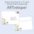 Load image into Gallery viewer, The envelope for Tree-Free’s Amazing Reminder Daughter card, along with the following text: “Every Tree-Free 5x7 card comes with a matching ARTvelope!”