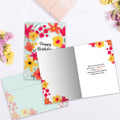 Load image into Gallery viewer, The inside of Tree-Free’s Little Things Mom card, with the cover and envelope in the background.