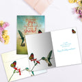 Load image into Gallery viewer, The inside of Tree-Free’s Sweetest Joys Wife card, with the cover and envelope in the background.