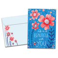 Load image into Gallery viewer, The cover of Tree-Free's Beautiful With You Wife card, along with its matching envelope.