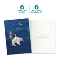 Load image into Gallery viewer, The cover and inside of Tree-Free’s Brave Strong Bear card, along with the following text: “6 greeting cards, 6 matching envelopes”