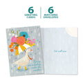 Load image into Gallery viewer, The cover and inside of Tree-Free’s Under the Weather card, along with the following text: “6 greeting cards, 6 matching envelopes”