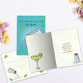 Load image into Gallery viewer, The inside of Tree-Free’s Salt and Lime card, with the cover and envelope in the background.