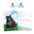 Load image into Gallery viewer, The cover and inside of Tree-Free’s Mama Bear Birthday card, along with the following text: “6 greeting cards, 6 matching envelopes”