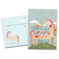 Load image into Gallery viewer, The cover of Tree-Free's Magical Floral Unicorn Daughter card, along with its matching envelope.