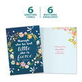 Load image into Gallery viewer, The cover and inside of Tree-Free’s Little and Fierce Daughter card, along with the following text: “6 greeting cards, 6 matching envelopes”