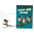 Load image into Gallery viewer, The cover of Tree-Free's Make Some Noise Son card, along with its matching envelope.