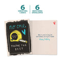 Load image into Gallery viewer, The cover and inside of Tree-Free’s Got It Nailed Husband card, along with the following text: “6 greeting cards, 6 matching envelopes”