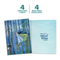 Load image into Gallery viewer, The cover and inside of Tree-Free’s Best Witches card, along with the following text: “4 greeting cards, 4 matching envelopes”