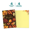 Load image into Gallery viewer, The cover and inside of Tree-Free’s Very Thankful card, along with the following text: “4 greeting cards, 4 matching envelopes”