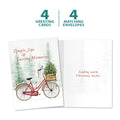 Load image into Gallery viewer, The cover and inside of Tree-Free’s Simple Joys card, along with the following text: “4 greeting cards, 4 matching envelopes”