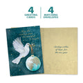 Load image into Gallery viewer, The cover and inside of Tree-Free’s Peace and Hope New Year card, along with the following text: “4 greeting cards, 4 matching envelopes”