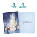 Load image into Gallery viewer, The cover and inside of Tree-Free’s Oh Holy Night card, along with the following text: “4 greeting cards, 4 matching envelopes”