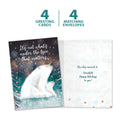 Load image into Gallery viewer, The cover and inside of Tree-Free’s Heartfelt Happy card, along with the following text: “4 greeting cards, 4 matching envelopes”