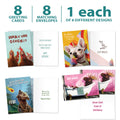 Load image into Gallery viewer, Lucia Heffernan Animal Humor Birthday Assorted 8 Pack