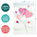 Load image into Gallery viewer, Heart Balloons 12 Pack Notecards